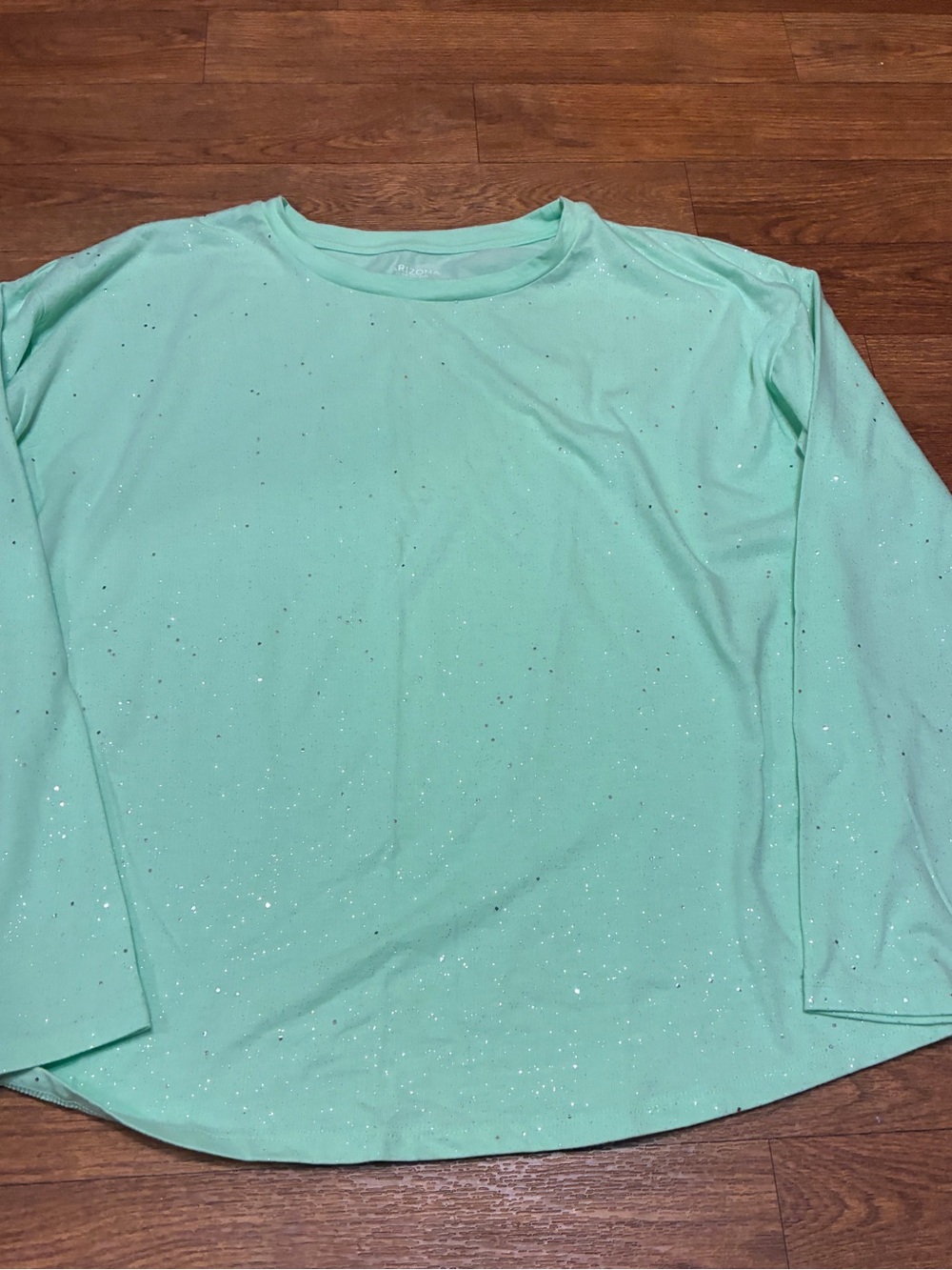 Women’s/Junior’s Sparkle Mint Green Long Sleeve Top Size 20 1/2 2XL Plus